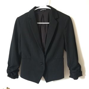 EXPRESS | 3/4 Sleeve Black Blazer